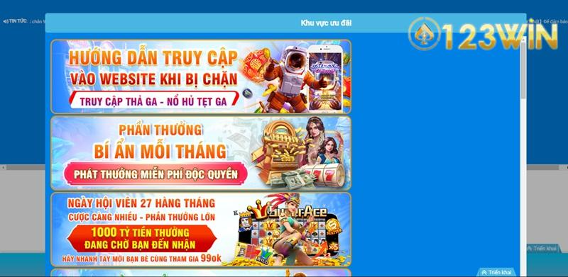 Quy định chi tiết về phần thưởng bí mật mỗi tháng 123win